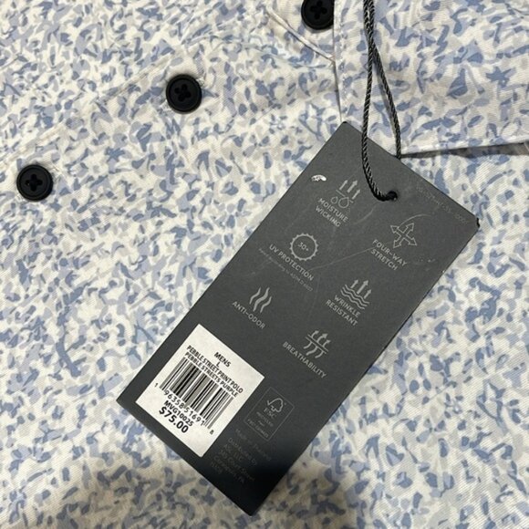 VRST Men's Gravel Pattern Print Golf Polo - Picture 4 of 11